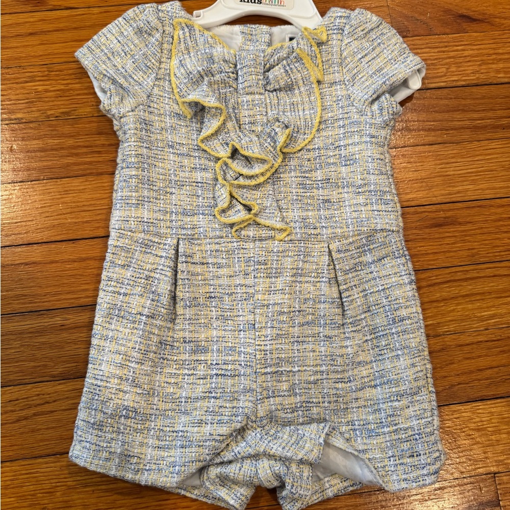 Stylish Blue and Yellow Kids Romper